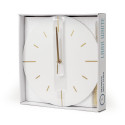 PLATINET ROUND WALL CLOCK LARK WHITE, silent mechanism, stylish pendulum [45961]