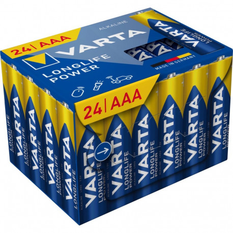 1x24 Varta Longlife Power AAA LR 3 kuubikpakend 24