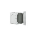 RACK CABINET 19" DOUBLE-SECTION WALL-MOUNT 12U/600X600 (FLAT PACK) GREY LANBERG