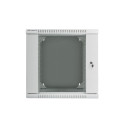 RACK CABINET 19" DOUBLE-SECTION WALL-MOUNT 12U/600X600 (FLAT PACK) GREY LANBERG