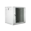 RACK CABINET 19" DOUBLE-SECTION WALL-MOUNT 12U/600X600 (FLAT PACK) GREY LANBERG