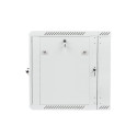 RACK CABINET 19" DOUBLE-SECTION WALL-MOUNT 12U/600X600 (FLAT PACK) GREY LANBERG