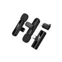 Wireless double microphone Lightning / USB C Hoco L20A black