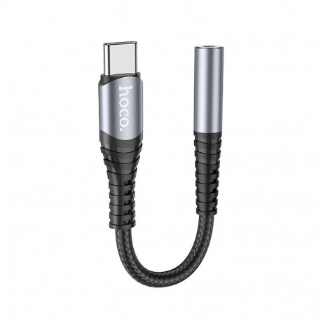 Adapter AUX Jack 3,5 mm do USB C Hoco LS33 metal gray