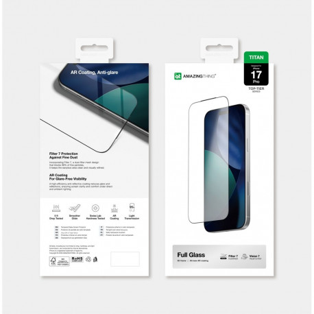 AmazingThing Titan Vision 7 Tempered Glass for iPhone 17 Pro