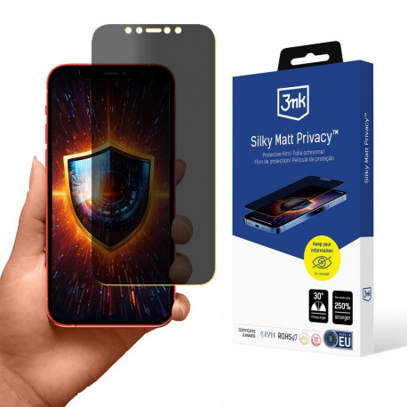Privacy screen protector 3mk Silky Matt Privacy for Apple iPhone 12