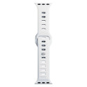 3mk Silicone Watch Strap for Apple Watch 42 / 44 / 45 / 49 mm - white