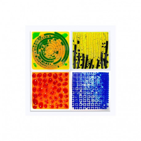 Tullo sensoorne rada – tekstuuriga sensoorsed plaadid vedelikuga, 4 tk