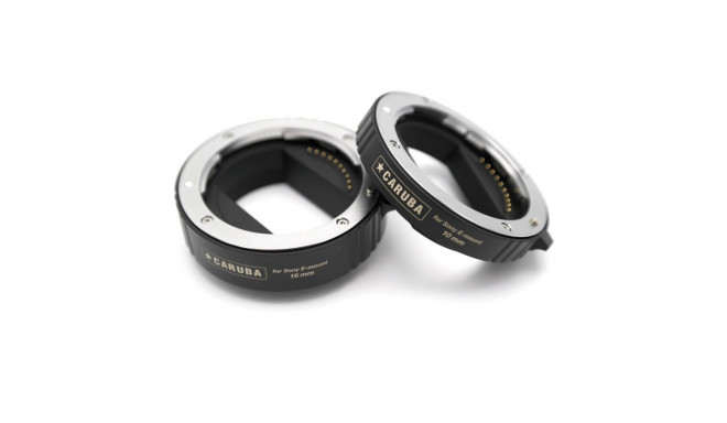 Caruba Extension Tube Set Sony E Serie Chroom APS C en FULL FRAME (Versie II)