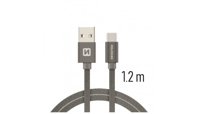 USB kaabel Swissten USB-A - USB-C, 1.2m, hall
