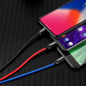 Cable USB A Plug - USB C / micro USB / Lightning Plugs 1.2m for Charging Only, Black BASEUS