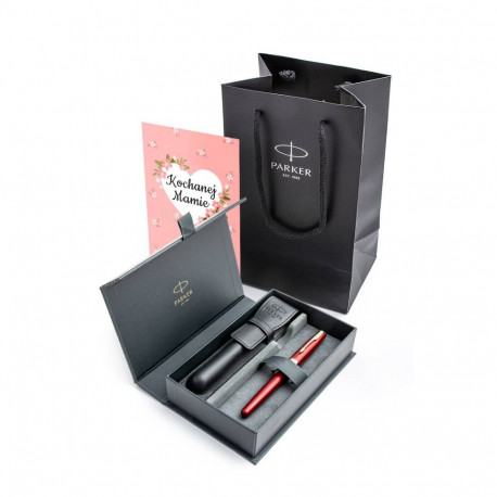 Parker Sonnet Red täiteTäitepliiats kinkekarbis koos kingikotiga emale