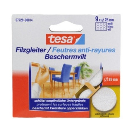 Vildist pehmendus Tesa ümar 26mm valge 9tk