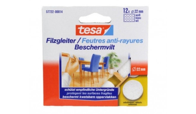 Vildist pehmendus tesa Protect valge ümar, D22mm, 12tk