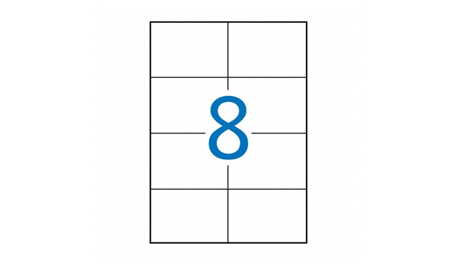 Etikett iseliimuv MULTI3 105x74mm, 8 tk A4 lehel, 100l/pk