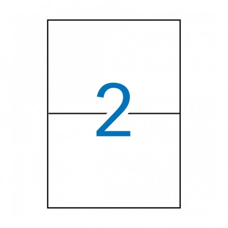 Etikett iseliimuv APLI 210x148mm, 2tk A4 lehel, 10l/pk, Ref.12918