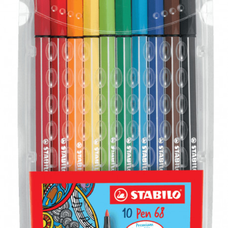Viltpliiatsid Stabilo Pen 68, 10 värvi pakis