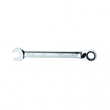 Bahco 1RM-10 ratcheting combination wrench – 10mm, 15° angled open and ring ends, chrome-vanadium st