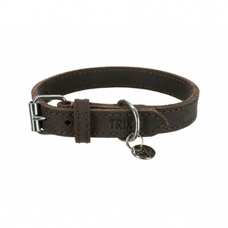 Dog collar Trixie Rustic Dark brown XS/S 27-34 cm