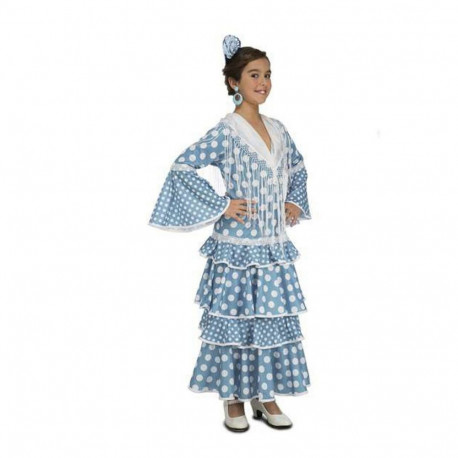 Costume for Children My Other Me Guadalquivir Blue Flamenco Dancer - 5-6 Years