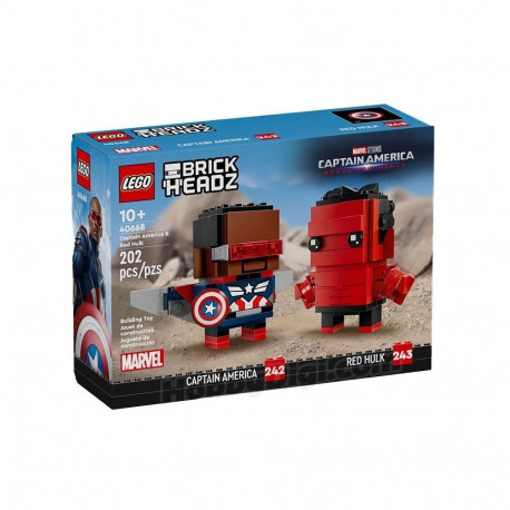 Klocki brickheadz 40668 kapten Ameerika ja punane Hulk