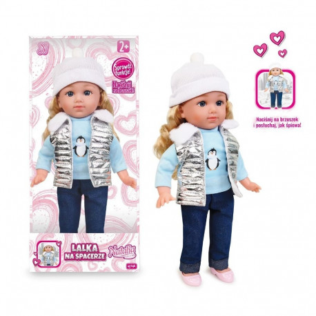 Lalka funkcyjna natalia w srebrnej kamizelce