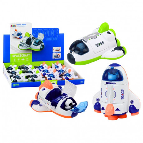 väike kosmoselaev sõitev avatav kokpit roheline oranž