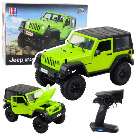 Auto Terenowe Zdalnie Sterowane RC Jeep Wrangler Rock Crawler Zielony 1:14