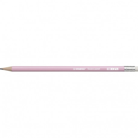 Harilik pliiats STABILO Swano Pastel roosa, HB, kustukummiga