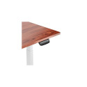 Adjustable Height Table Up Up Bjorn White, Table top L Dark Walnut