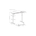 Adjustable Height Table Up Up Bjorn Black, Table top M White
