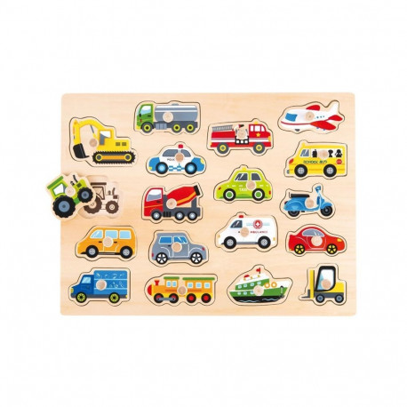 puidust mäng transpordivahendid pusle