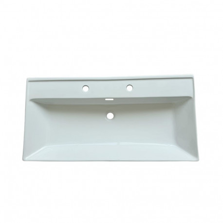 WASHBAS HUNG 100X50.5X19 CM 2 MIXHOLES