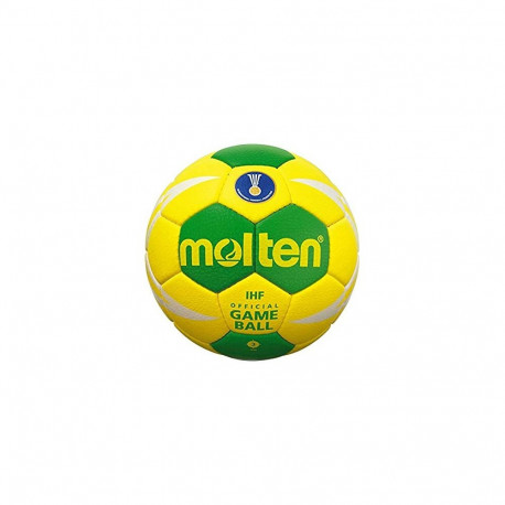 Handball H2X5001-YG, size 2, synth. leather, IHF Special Edition, yellow/green/white, TM Molten