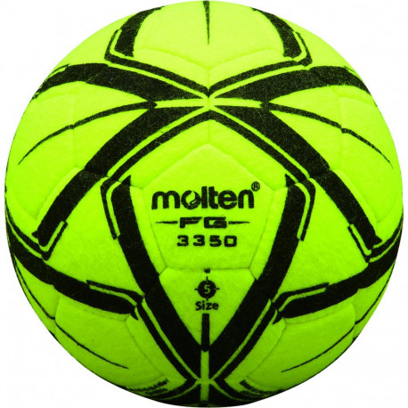 Indoor football F5G3350, Nadelfilz, synth. Leather, handsewn, yellow, TM Molten