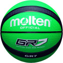 Basketball GR7-GK, rubber, grippy, 12 panels, green/black, TM Molten