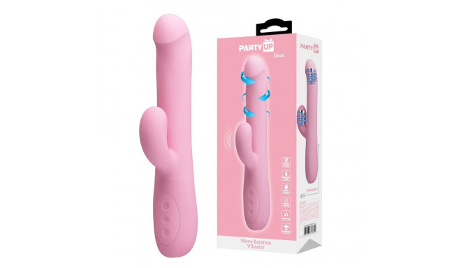 Dean Wibrator króliczek z 12 trybami wibracji i 4 funkcjami rotacji dla podwójnej rozkoszy