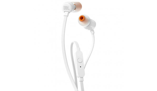 Wire earphones Jack 3,5 mm JBL T110 white