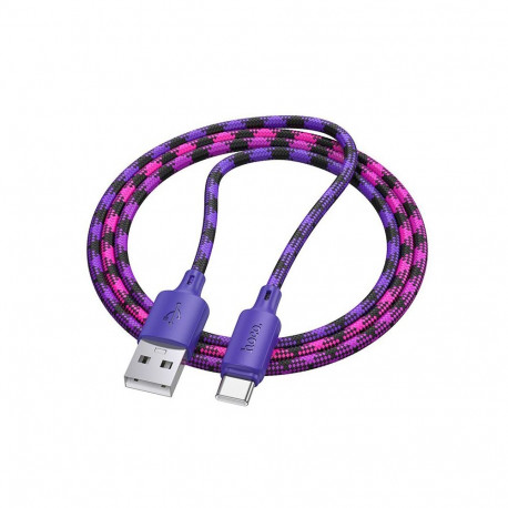 Cable USB A to USB C Hoco 3A 1 m X116 gradient purple