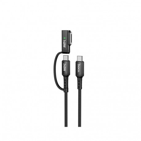 Cable 2in1 USB C to USB C / Mag3 Hoco 240W 1,8 m U142 black