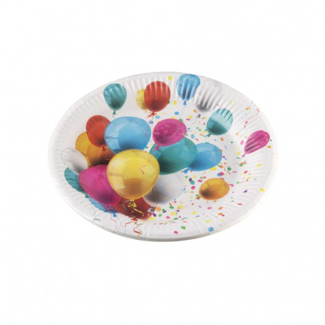 Papptaldrikud 23cm, 10tk, Õhupallid