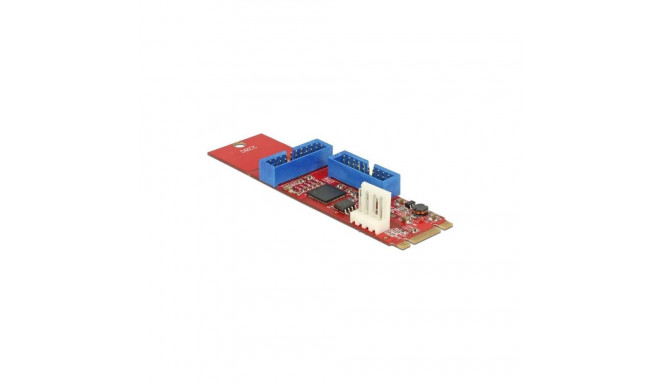 M.2 Key B+M Stecker > 2 x USB 3.0 Pfostenstecker