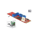 M.2 Key B+M Stecker > 2 x USB 3.0 Pfostenstecker