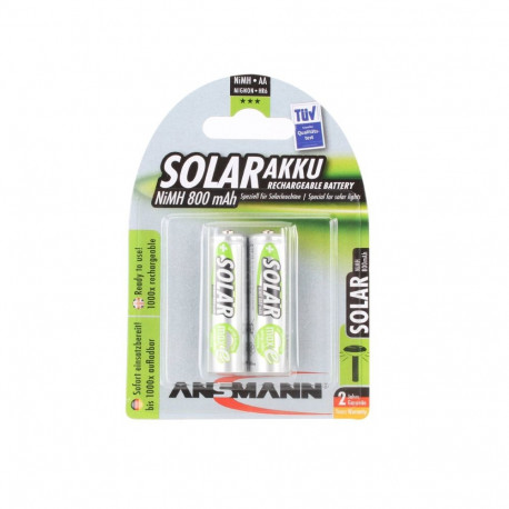 Ansmann Mignon Solar NiMh battery 2xAA 800mA