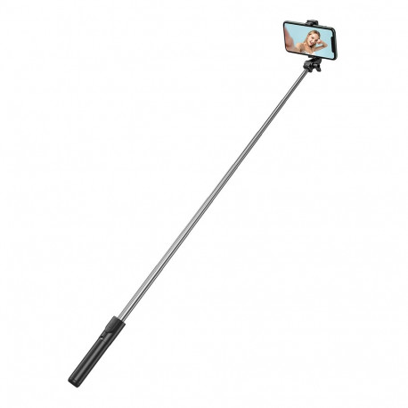 Selfie stick WHS1Y telescopic tripod 1m with phone holder - black