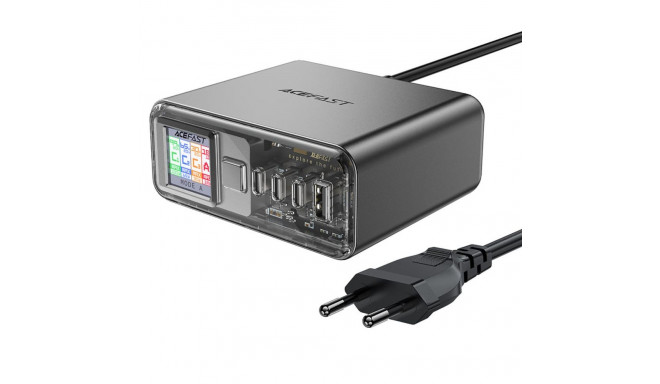 Acefast Z4 PD 218W GaN 3 x USB-C + USB-A Multifunction Adapter with 4 Ports - Gray