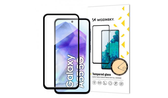 Wozinsky Super Durable Full Glue Tempered Glass Full Coverage with Frame Case Friendly for Samsung G
