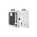 BMW Signature Leather Wordmark Cord Case for iPhone 16 Pro Max - Black
