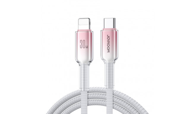 Joyroom S-A42 Crystal-Clear Series 30W USB-C - Lightning cable 1.2m - white