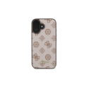 Guess Peony Script MagSafe iPhone 16 Case - Brown